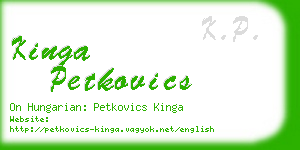 kinga petkovics business card